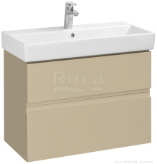 Тумба под раковину Roca Oleta подвесная 2 ящика 760x548x374 мм капучино матовый A857640515