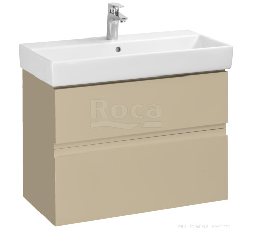 Тумба под раковину Roca Oleta подвесная 2 ящика 760x548x374 мм капучино матовый A857640515