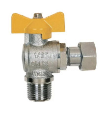 Кран шаровой для газа Itap угловой с накидной гайкой бабочка 1/2 062B012