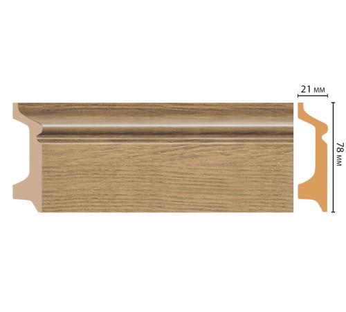 Плинтус напольный Decomaster D122-83 78x21x2400 мм D122-83