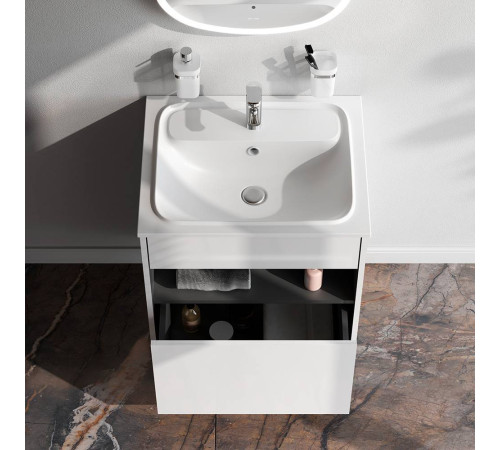 База под раковину AM.PM Func 60 см с нишей и 1 ящиком белый глянец M8FFUX0601WG