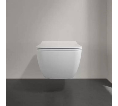 Унитаз подвесной Villeroy & Boch Venticello безободковый с сиденьем SlimSeat Line микролифт 4611RL01
