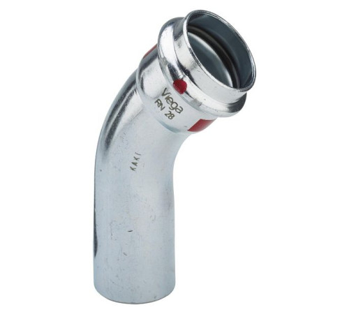 Угольник 45° Viega Prestabo 28 мм пресс-ниппель нелегированная сталь 558369