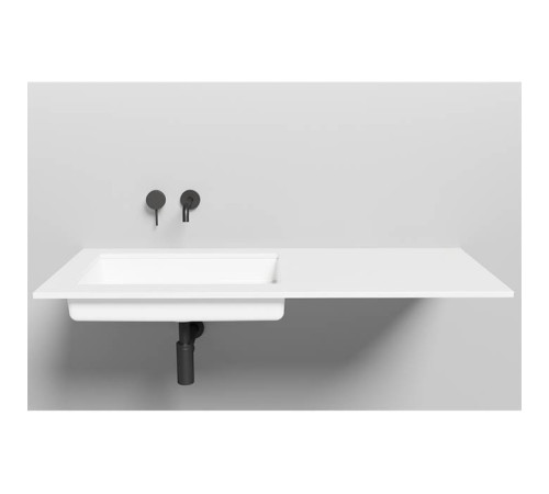 Раковина врезная снизу Salini Marea 60х40х12.8 см с переливом S-Stone белый матовый 1802214M