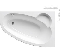 Ванна акриловая асимметричная RAVAK Asymmetric 160x105 см R белая C471000000