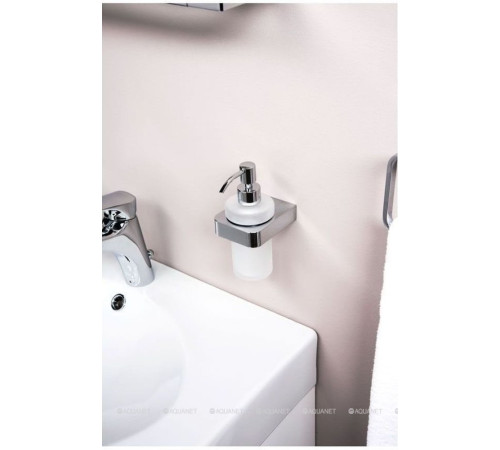 Дозатор для жидкого мыла с держателем Aquanet 5781-1 хром