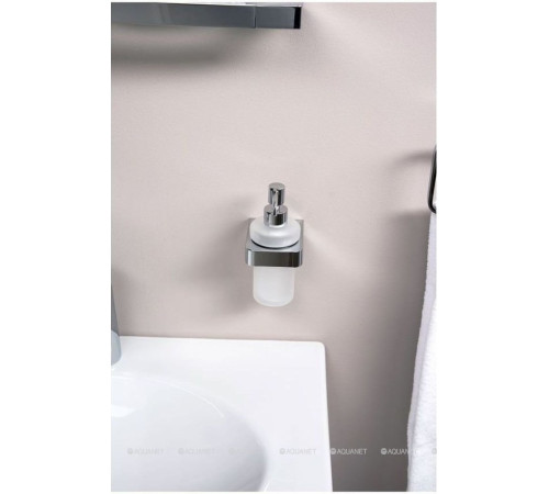 Дозатор для жидкого мыла с держателем Aquanet 5781-1 хром