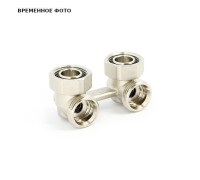 Узел радиаторный угловой Pettinaroli 193N 3/4 EK x 3/4 EK со встроенными вентилями 193N3301