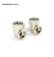 Узел радиаторный угловой Pettinaroli 193N 3/4 EK x 3/4 EK со встроенными вентилями 193N3301