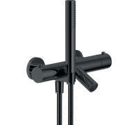 Смеситель термостатический для ванны Nobili Velis с ручным душем и шлангом 150 см глянцевый черный VE125010/2FLP