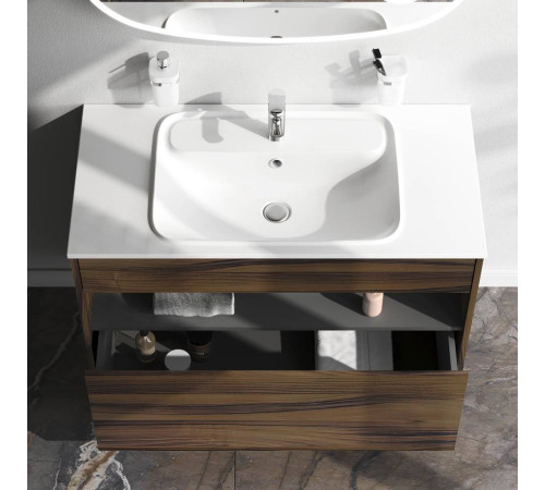 База под раковину AM.PM Func 100 см с нишей и 1 ящиком дуб крафт M8FFUX1001OF