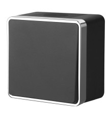 Выключатель одноклавишный влагозащищенный Gallant черный/хром W5010235