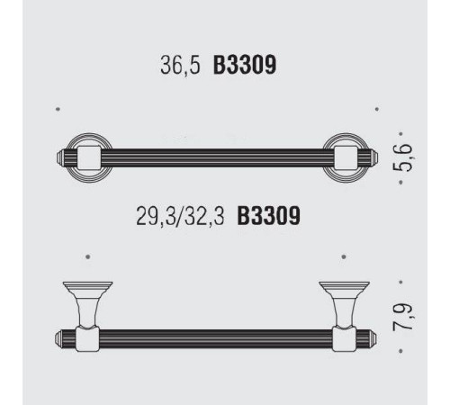 Полотенцедержатель Colombo Design Hermitage 36 см хром B3309.CR
