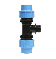 Тройник переходный компрессионный ПНД Джилекс 25 мм х 3/4 НР х 25 мм 9435