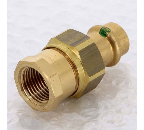 Муфта разъёмная пресс Viega Sanpress бронза 15x1/2 ВР 131937