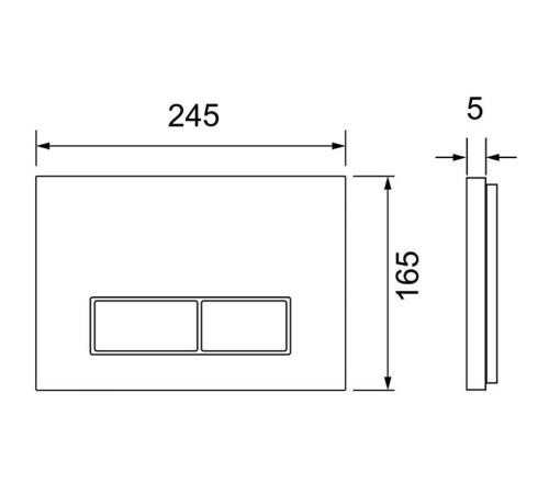 Панель смыва для унитаза TECE TECEspring нержавеющая сталь сатин S240501