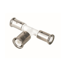 Тройник переходный HENCO 12PKW ПВДФ пресс увеличенный в центре 20x26x20 белый 12PKW-202620