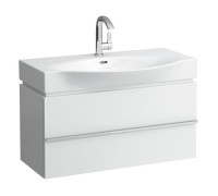 Тумба с раковиной Laufen Palace 90x51 см подвесная 2 ящика белый матовый 8.1170.2.000.104.R / 4.0125.2.075.463.R