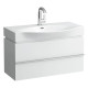 Тумба с раковиной Laufen Palace 90x51 см подвесная 2 ящика белый матовый 8.1170.2.000.104.R / 4.0125.2.075.463.R