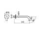 Излив для ванны настенный Plumberia Selection IXO 21 см золото брашированное SPT0060OB