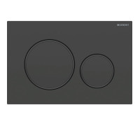 Клавиша смыва Geberit Sigma20 для двойного смыва круглая черный матовый 115.882.16.1