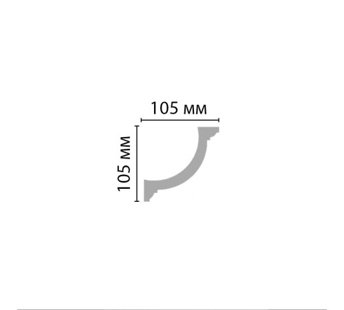 Плинтус потолочный гладкий DECOMASTER 96689 105х105х2400 мм 96689