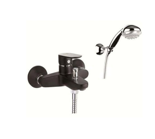 Смеситель для ванны Fiore Kevon Chic с душевым гарнитуром черный/хром 81BX8150