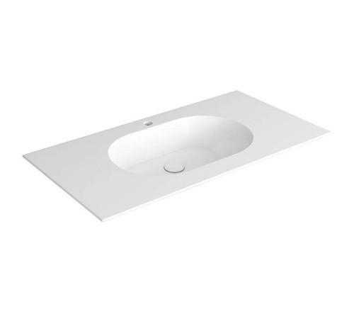 Раковина на столешницу Simas WAVE 100x50x14.5 см 1 отверстие белая матовая WA100 bi matt