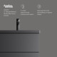 Тумба под раковину подвесная AM.PM Gem 60 см черный матовый M90FHX06022BM