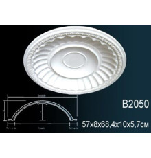 Купол потолочный из полиуретана Perfect B2050