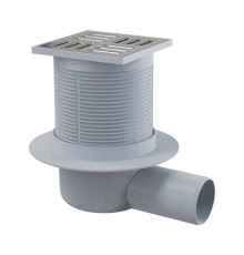 Трап для душа Alca 105х105 мм боковой выпуск 50 мм нержавеющая сталь APV1