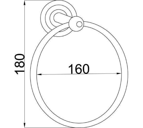 Полотенцедержатель-кольцо Boheme Brillante 16х16х18 см хром 10434