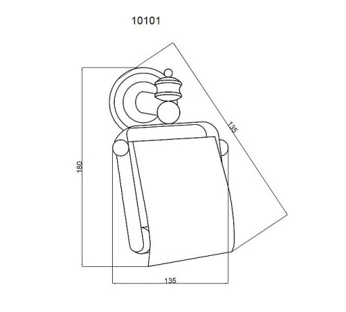Держатель для туалетной бумаги Boheme Palazzo с крышкой подвесной золото 10151