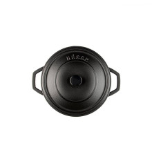 Кастрюля глубокая Hascevher Y DT 24 см Black Mat A900024