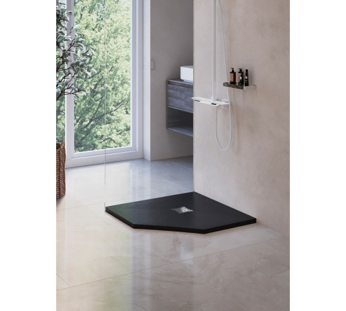 Душевой поддон трапеция RGW Stone Tray ST/T-G графит 800x800 мм 16155088-02