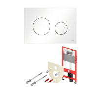 Инсталляция для унитаза TECE TECEbase с панелью смыва TECEloop белая глянцевая K440920