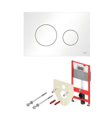 Инсталляция для унитаза TECE TECEbase с панелью смыва TECEloop белая глянцевая K440920