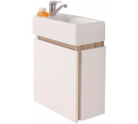 Комплект мебели для ванной AQUATON Эклипс М 65 тумба подвесная эбони светлый правая и раковина Эрис 1A1728K1EK49R