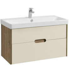 Комплект мебели для ванной Aquaton Оливия 90 Дуб веллингтон с раковиной Адриана 90 1A2544K0OLVG0