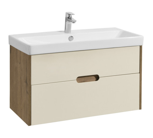 Комплект мебели для ванной Aquaton Оливия 90 Дуб веллингтон с раковиной Адриана 90 1A2544K0OLVG0