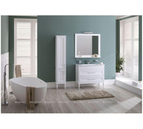 Шкаф-пенал Aquanet Бостон М 36 L белый матовый 00209680