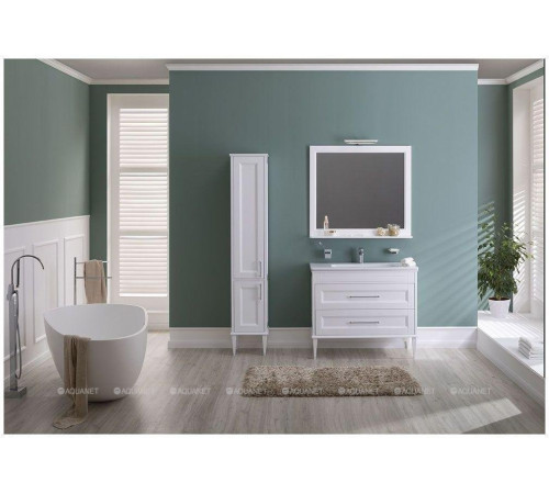 Шкаф-пенал Aquanet Бостон М 36 L белый матовый 00209680