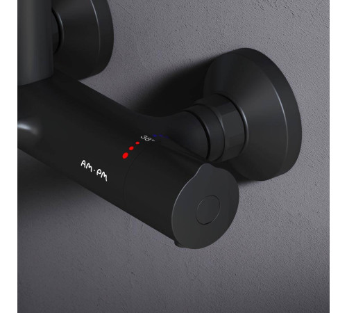 Душевая система AM.PM Like с термостатом черный матовый F0780522