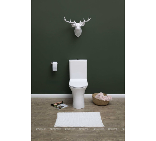 Чаша напольного унитаза Aquanet Roll-C Rimless с сиденьем Soft Close Slimseat Roll-C