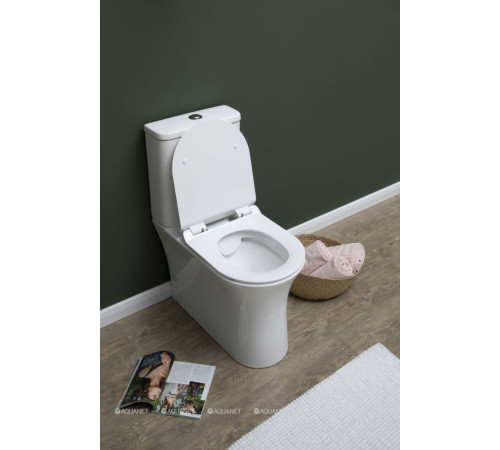 Чаша напольного унитаза Aquanet Roll-C Rimless с сиденьем Soft Close Slimseat Roll-C