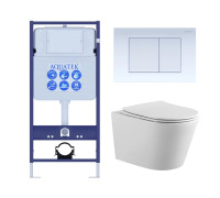 Комплект инсталляции 4 в 1 AQUATEK ВЕГА (рама INS-0000012, кнопка KDI-0000009, унитаз AQ1905-00) ВЕГА-009
