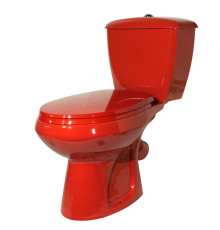 Унитаз-компакт Santek Элисса Стандарт косой выпуск нижний подвод красный 43360110202