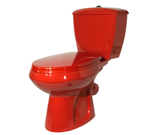 Унитаз-компакт Santek Элисса Стандарт косой выпуск нижний подвод красный 43360110202