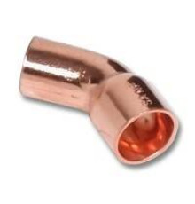 Отвод 45° медный под пайку SANHA 5000 22 мм ВП-НП 1504022