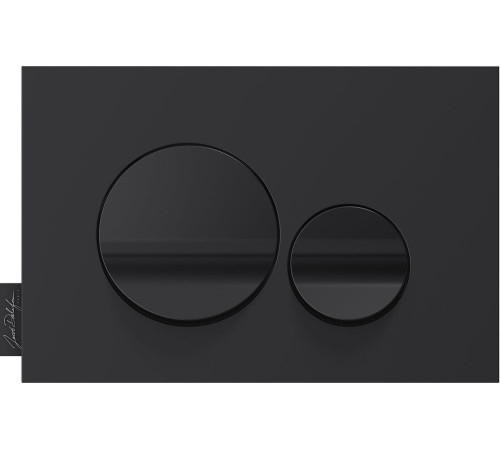 Панель смыва Jacob Delafon круглый дизайн матовый черный/глянцевый черный E20859-7-BMT